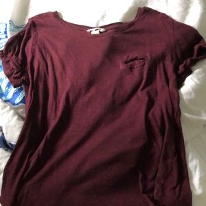 Maroon Pocket T-shirt